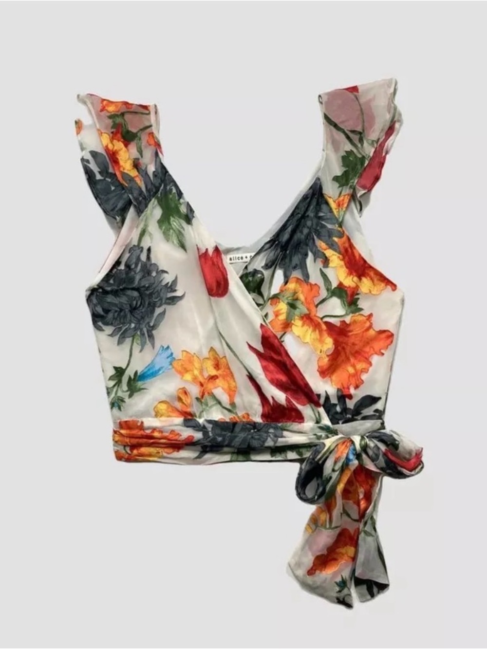 Alice + Olivia Floral Wrap Top